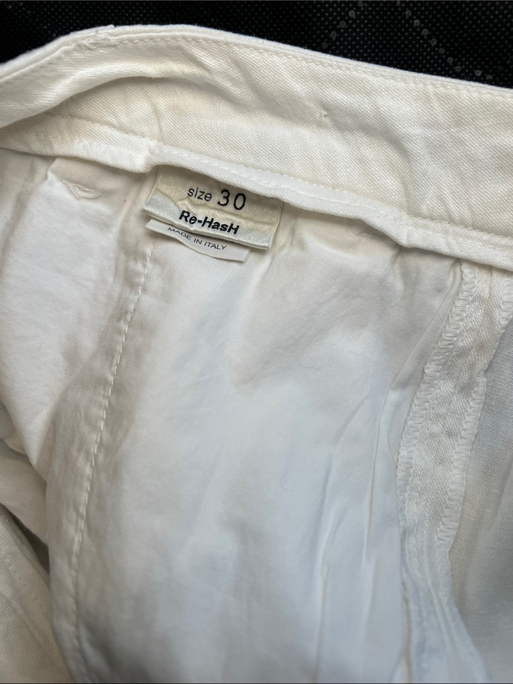 Re-Hash White Linen-Blend Women’s Chinos - Straight Fit - Picture 5 of 9